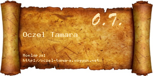 Oczel Tamara névjegykártya